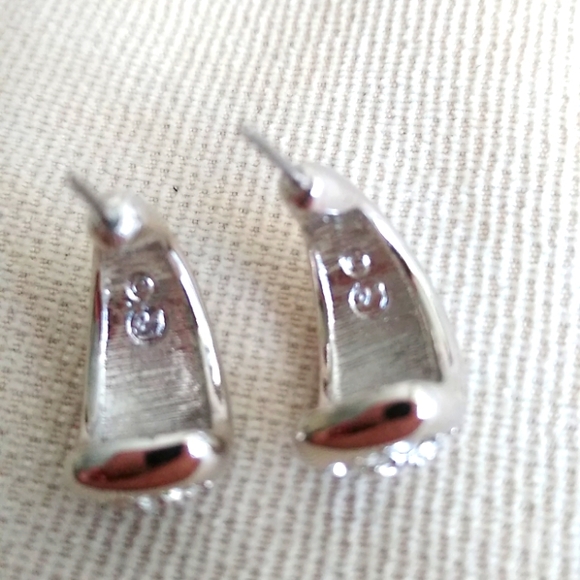 SWAROVSKI HUGGIE HOOP EARRINGS - Picture 3 of 6